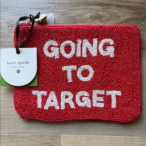 Kate Spade Red Beaded Pouch